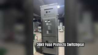 Um olhar mais atento: fusível de 36kV em quadro de distribuição SF6 para proteger o disjuntor de carga e o transformador de corrente